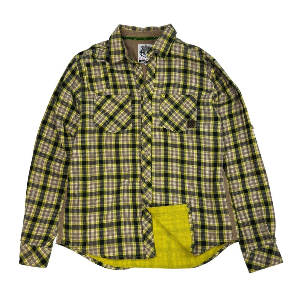 Vintage Y2K Akademiks Button Up‎ Shirt Mens Size L Plaid Skateboarding Hip Hop